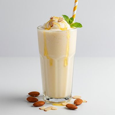 Cold Badam Ice Cream Milkshake